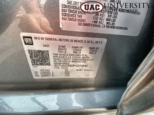 2023 GMC Sierra 1500 4WD Crew Cab Standard Box Elevation