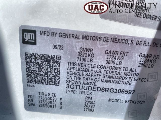 2024 GMC Sierra 1500 4WD Crew Cab Standard Box SLT